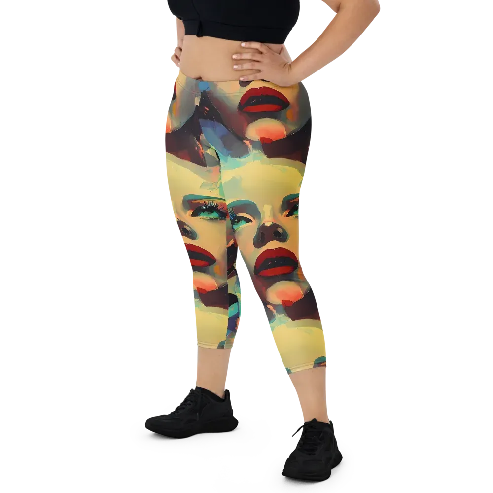 Astral Reflections on Capri Leggings — Front