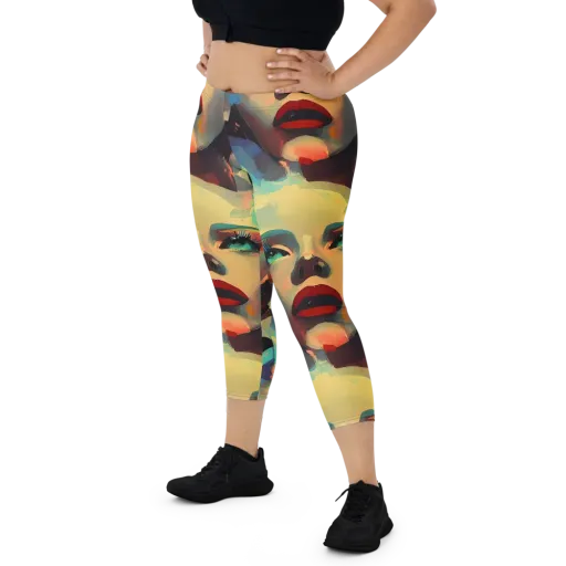 Astral Reflections on a Capri Leggings