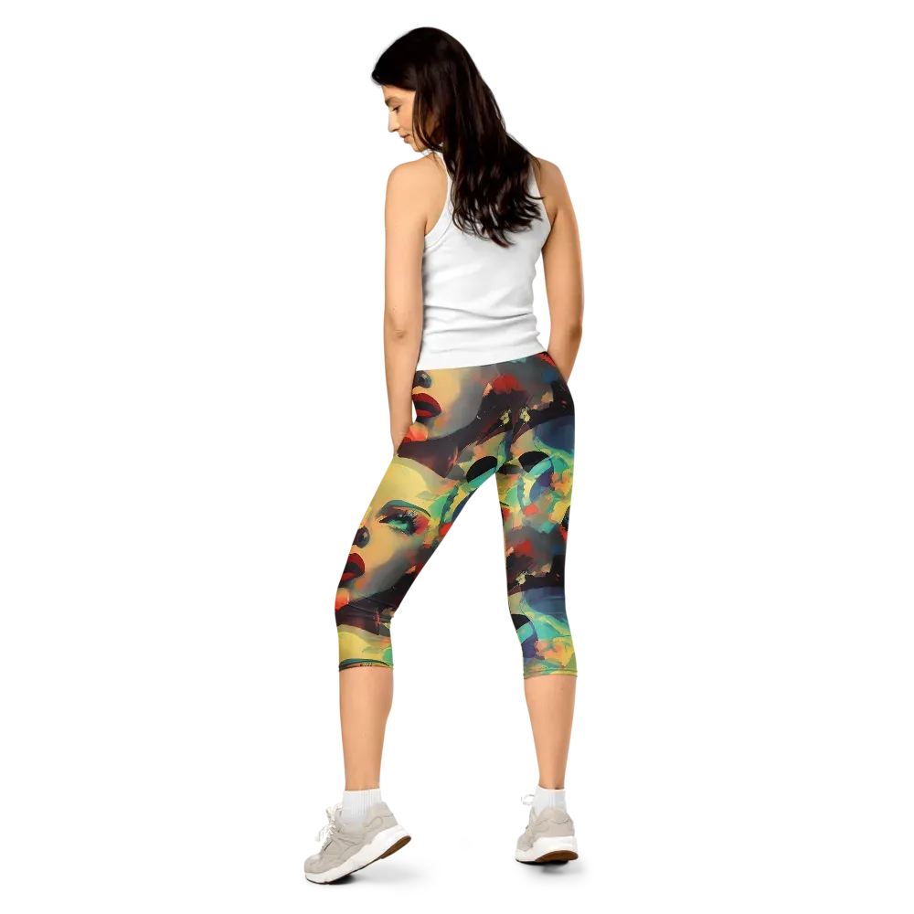 Astral Reflections on Capri Leggings — Back
