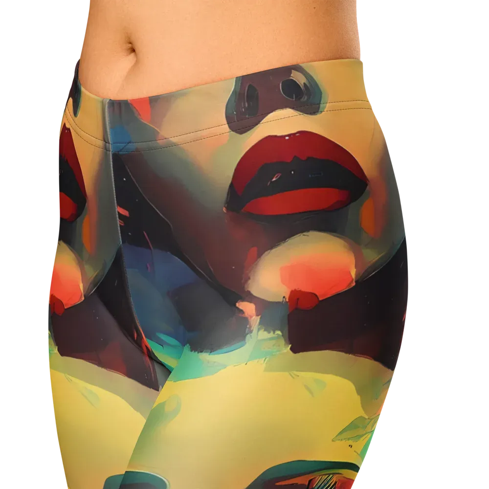 Astral Reflections on Capri Leggings — Zoomed-in