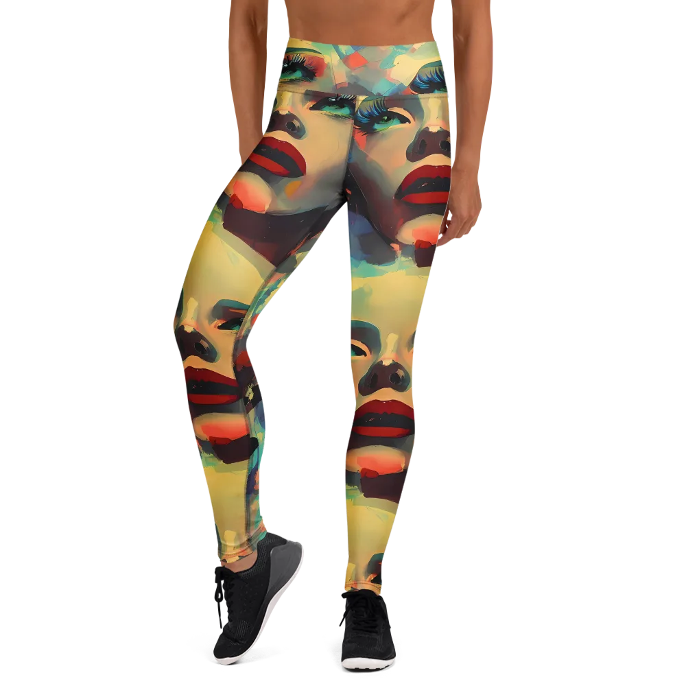 Astral Reflections on Yoga Leggings — Front