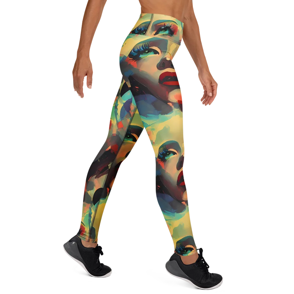 Astral Reflections on Yoga Leggings — Right