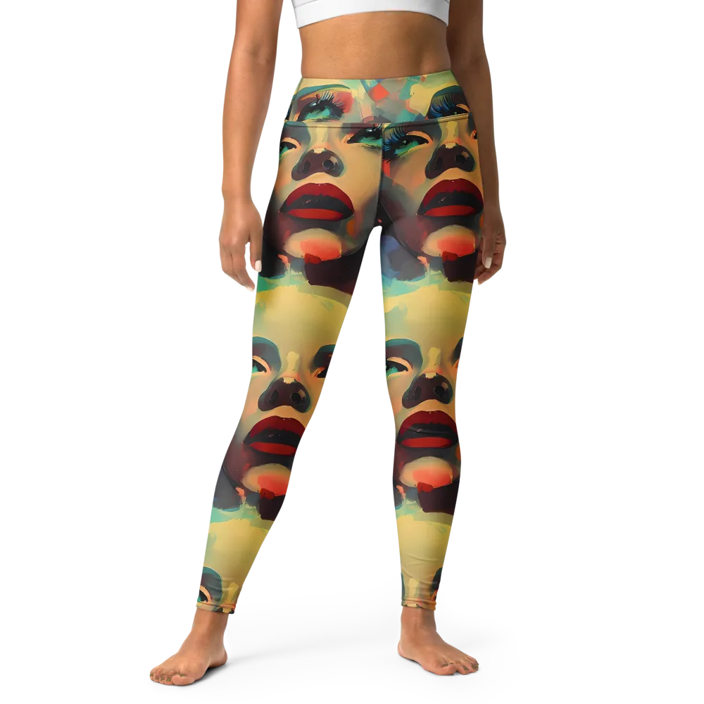 Astral Reflections on Yoga Leggings — Front