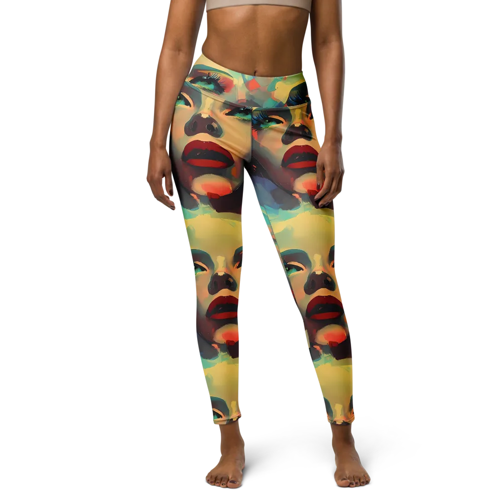 Astral Reflections on Yoga Leggings — Front