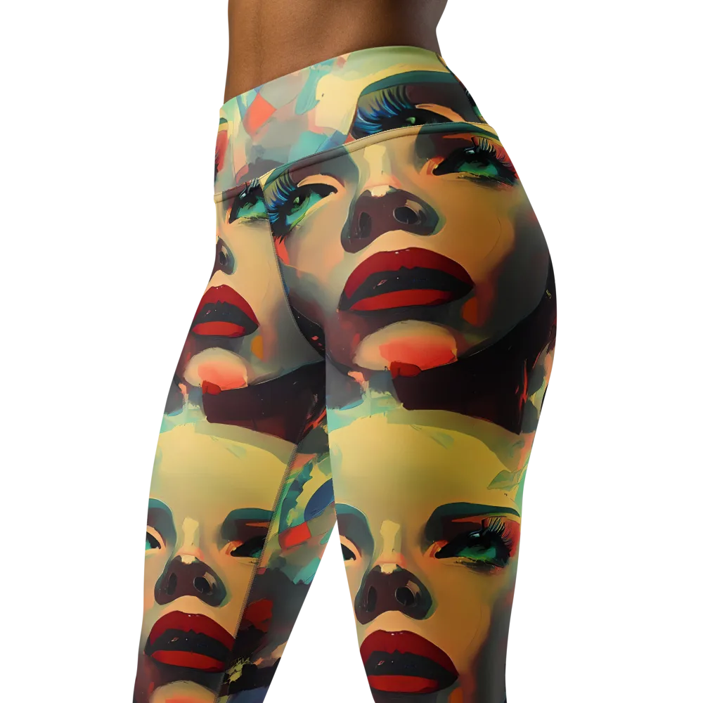 Astral Reflections on Yoga Leggings — Left Front