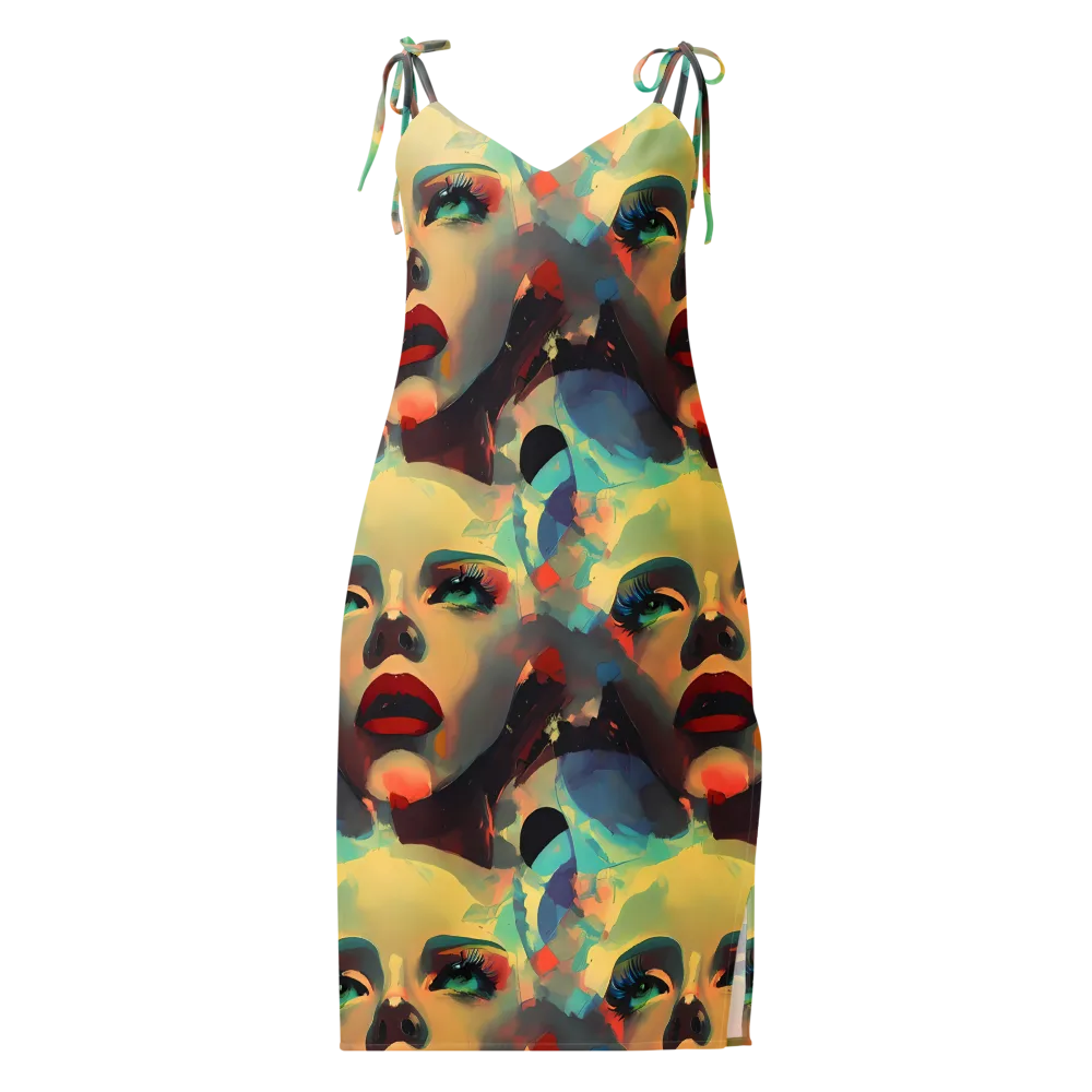 Astral Reflections on Slip Dress — Front
