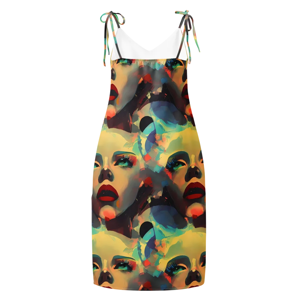 Astral Reflections on Slip Dress — Back