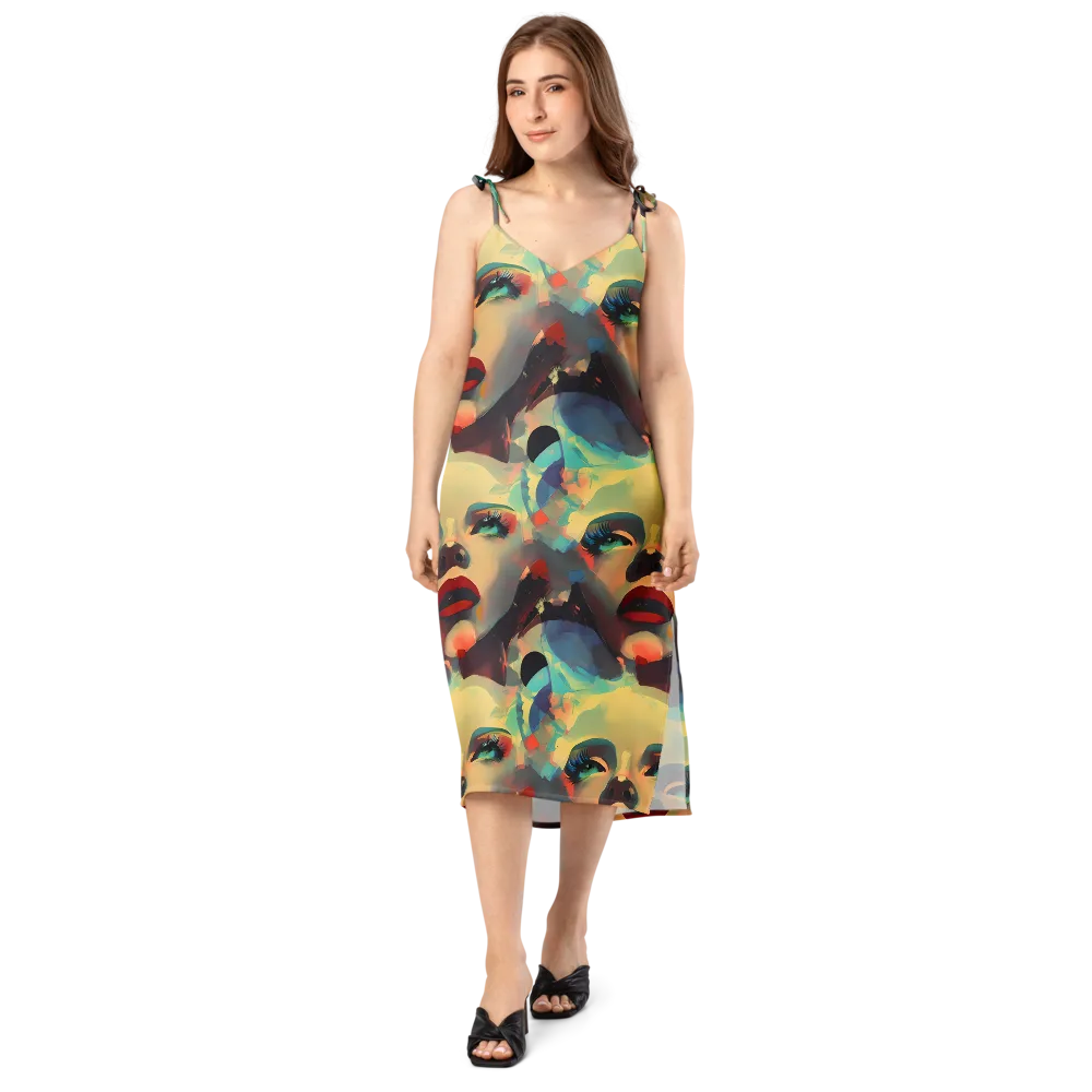 Astral Reflections on Slip Dress — Front