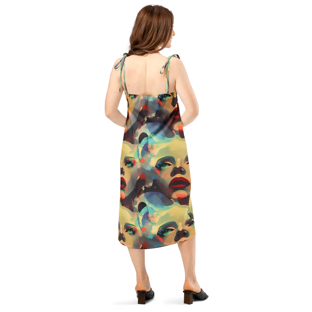 Astral Reflections on Slip Dress — Back