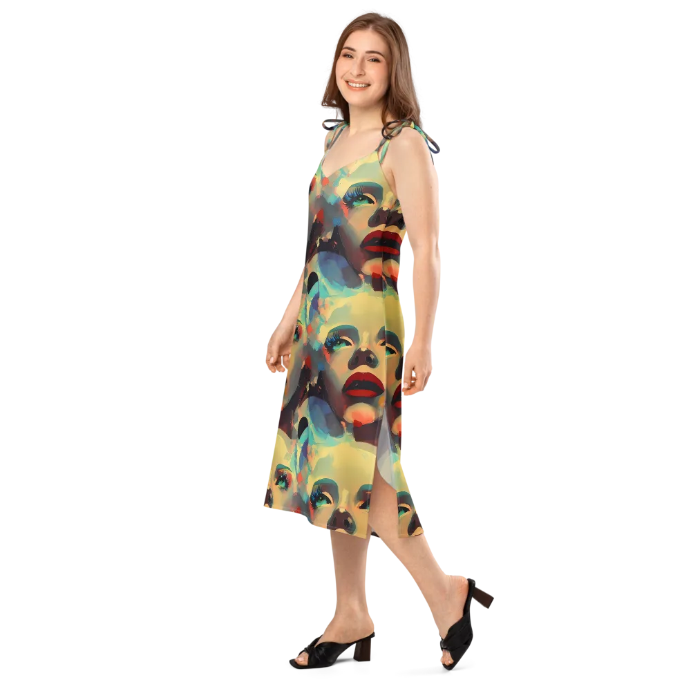 Astral Reflections on Slip Dress — Left Front