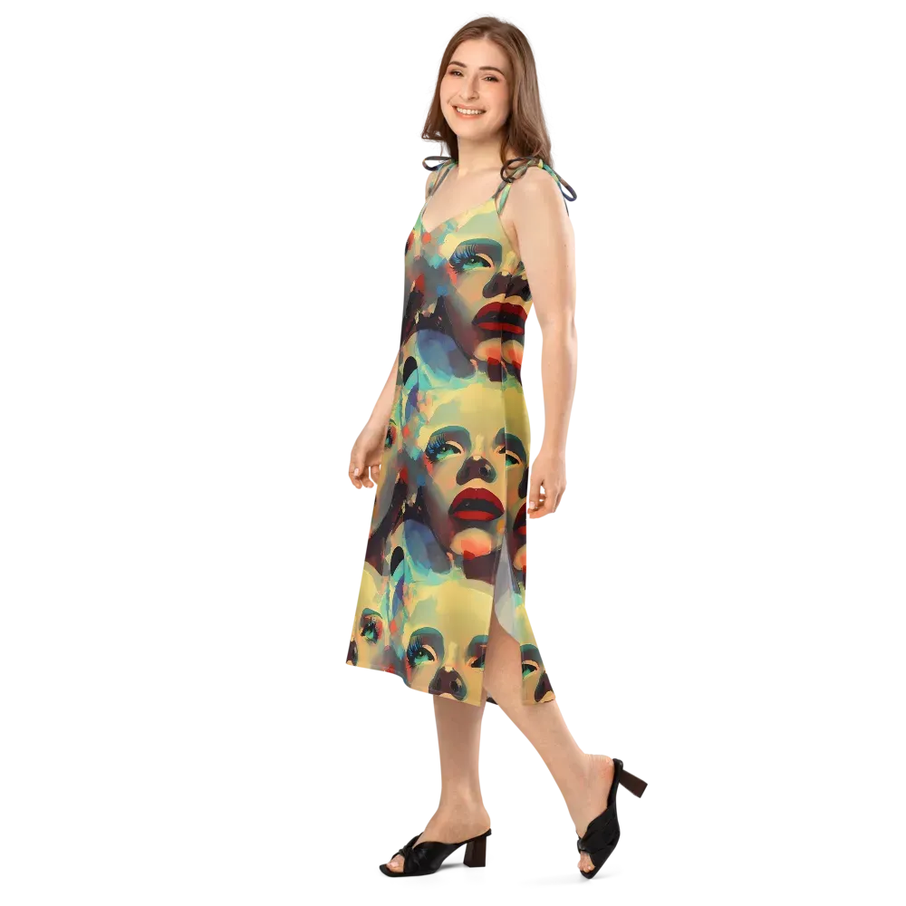 Astral Reflections on Slip Dress — Left Front