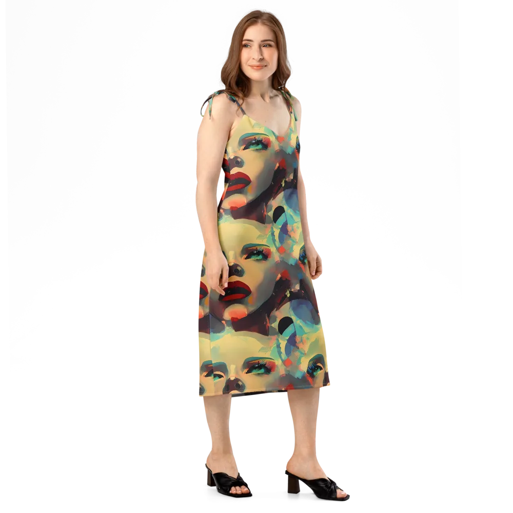 Astral Reflections on Slip Dress — Right Front