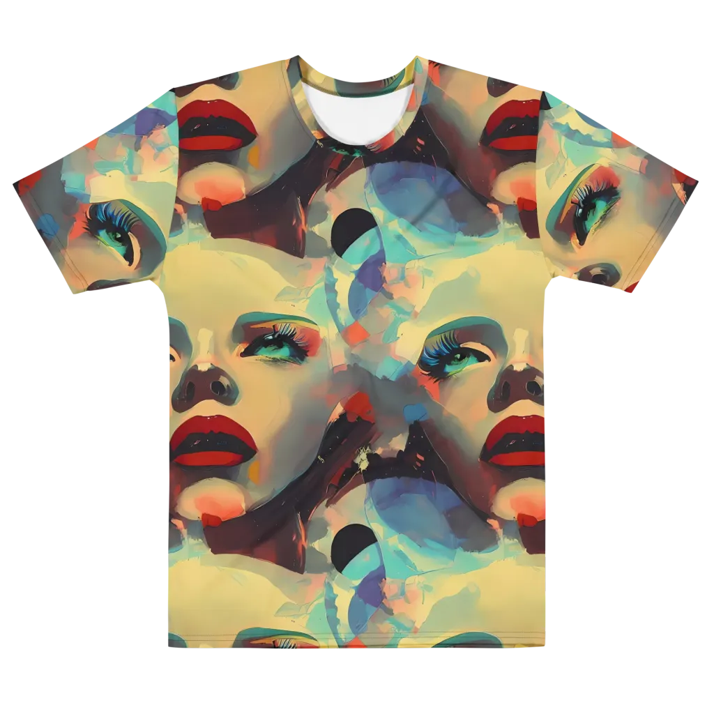 Astral Reflections on Men's Cotton Crew Neck T-Shirt — Front