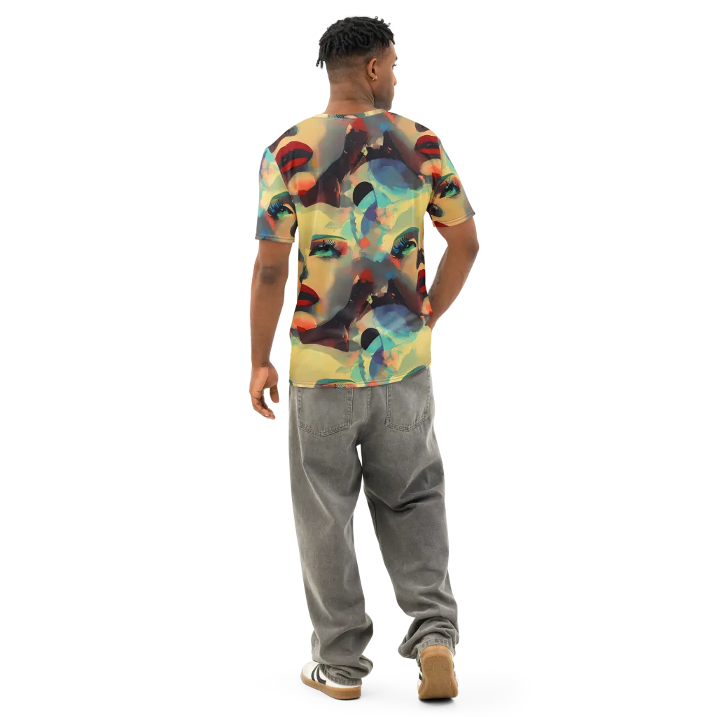 Astral Reflections on Men's Cotton Crew Neck T-Shirt — Back