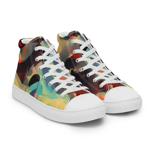Astral Reflections on a Men's High Top Canvas Shoes