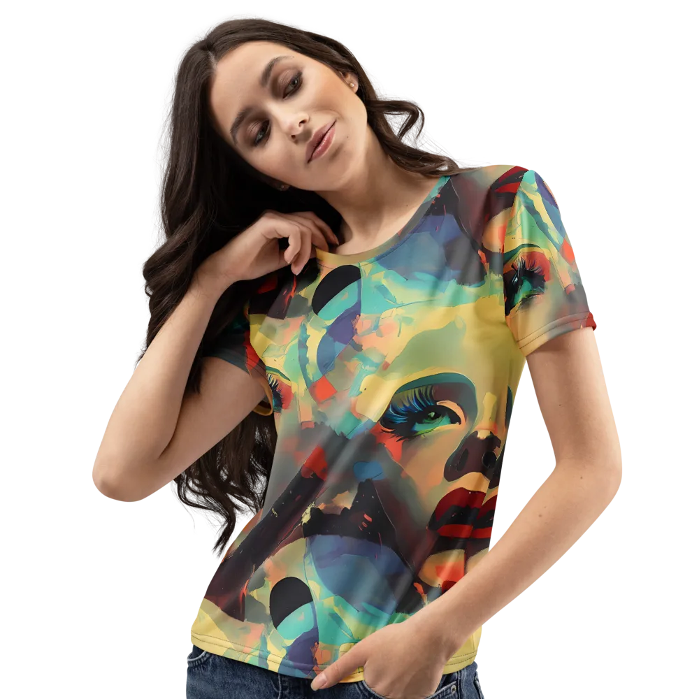 Astral Reflections on Women's Crew Neck T-Shirt — Left Front