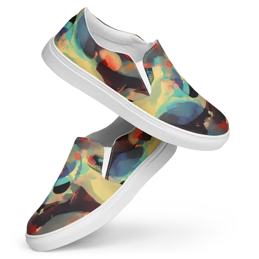 Astral Reflections on a Women's Slip-On Canvas Shoes