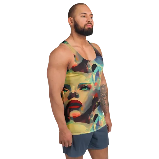 Astral Reflections on a Men's Tank Top