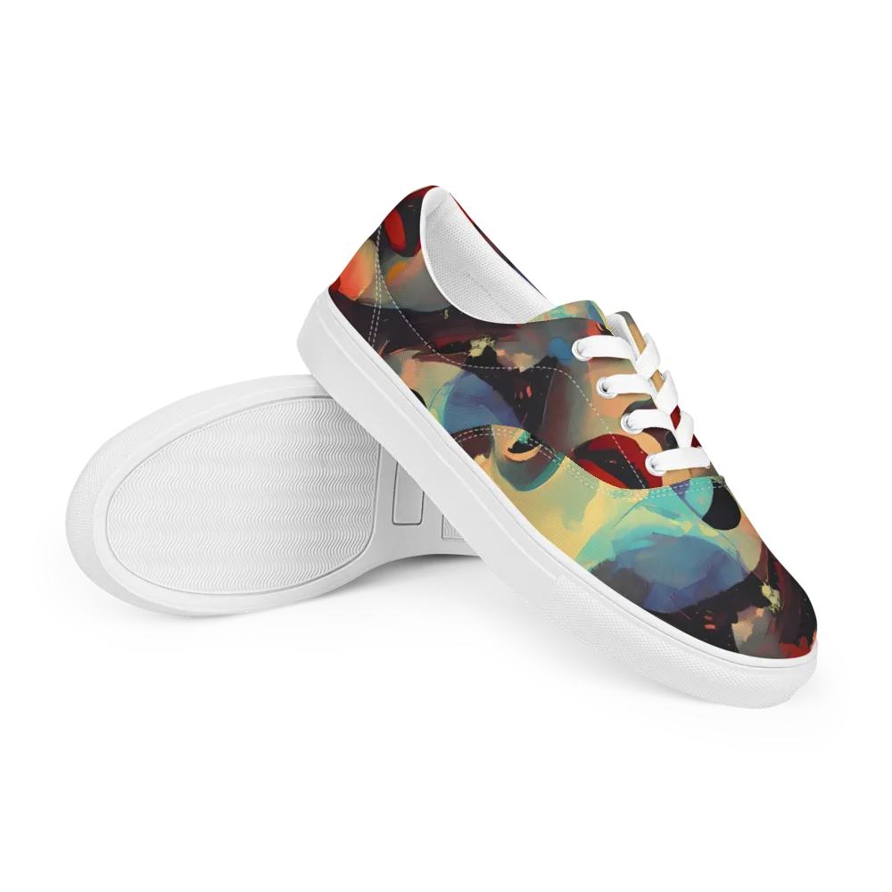 Astral Reflections on Men's Lace-Up Canvas Shoes — Right Front