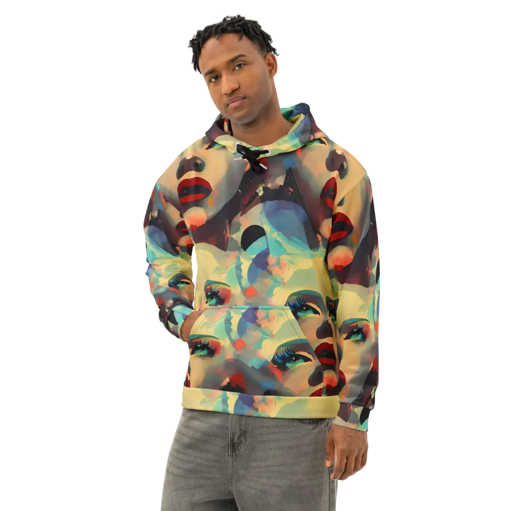 Astral Reflections on Cotton Hoodie — Left Front