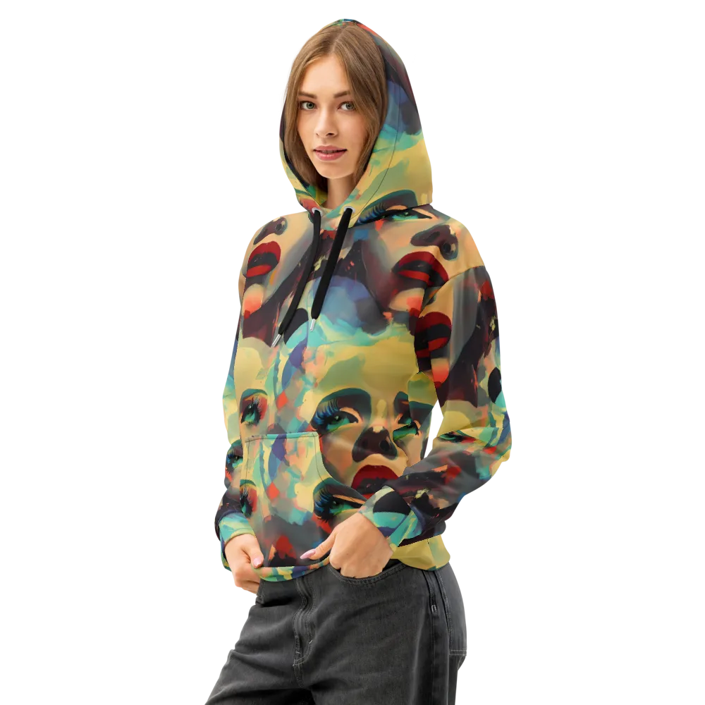 Astral Reflections on Cotton Hoodie — Left Front