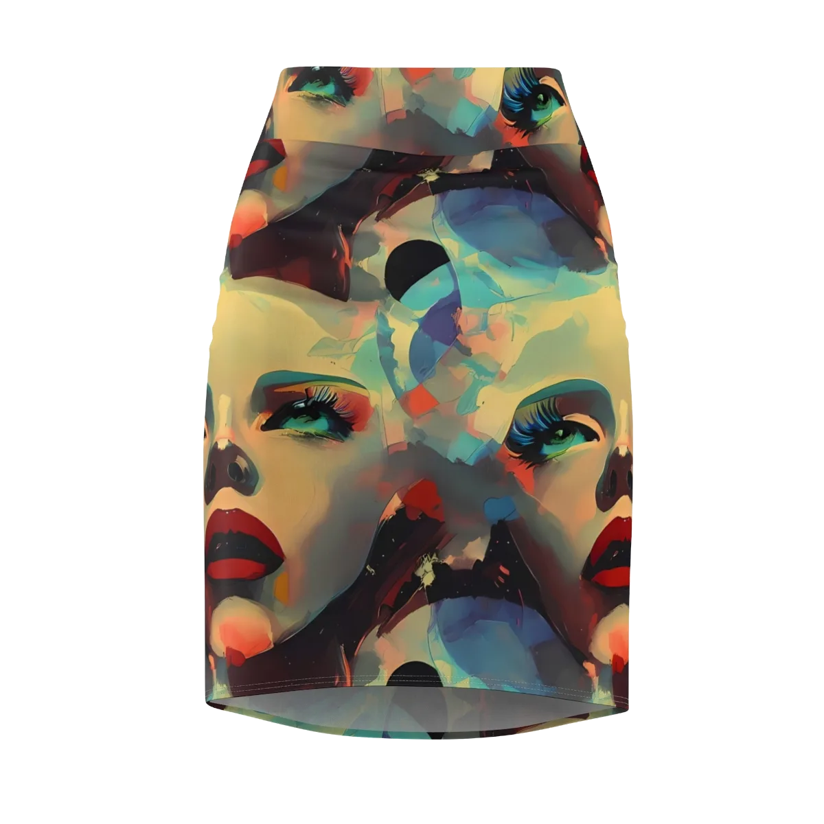 Astral Reflections on Pencil Skirt — Front