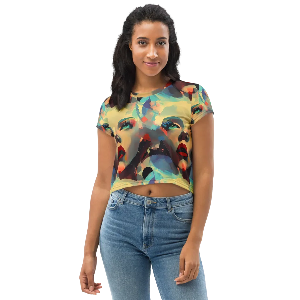 Astral Reflections on Crop Tee — Front