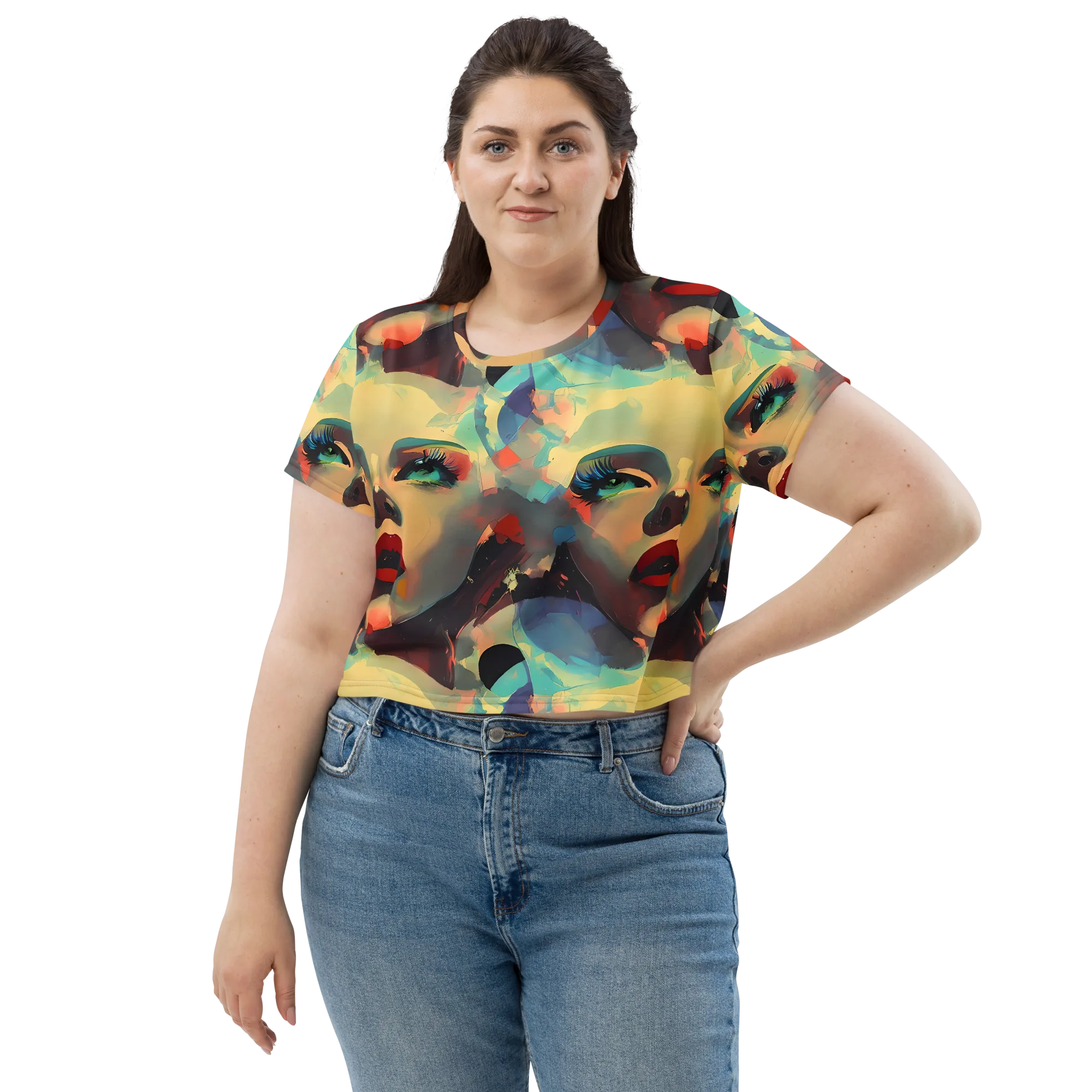 Astral Reflections on Crop Tee — Front