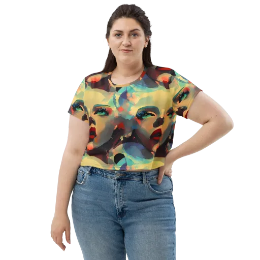 Astral Reflections on a Crop Tee