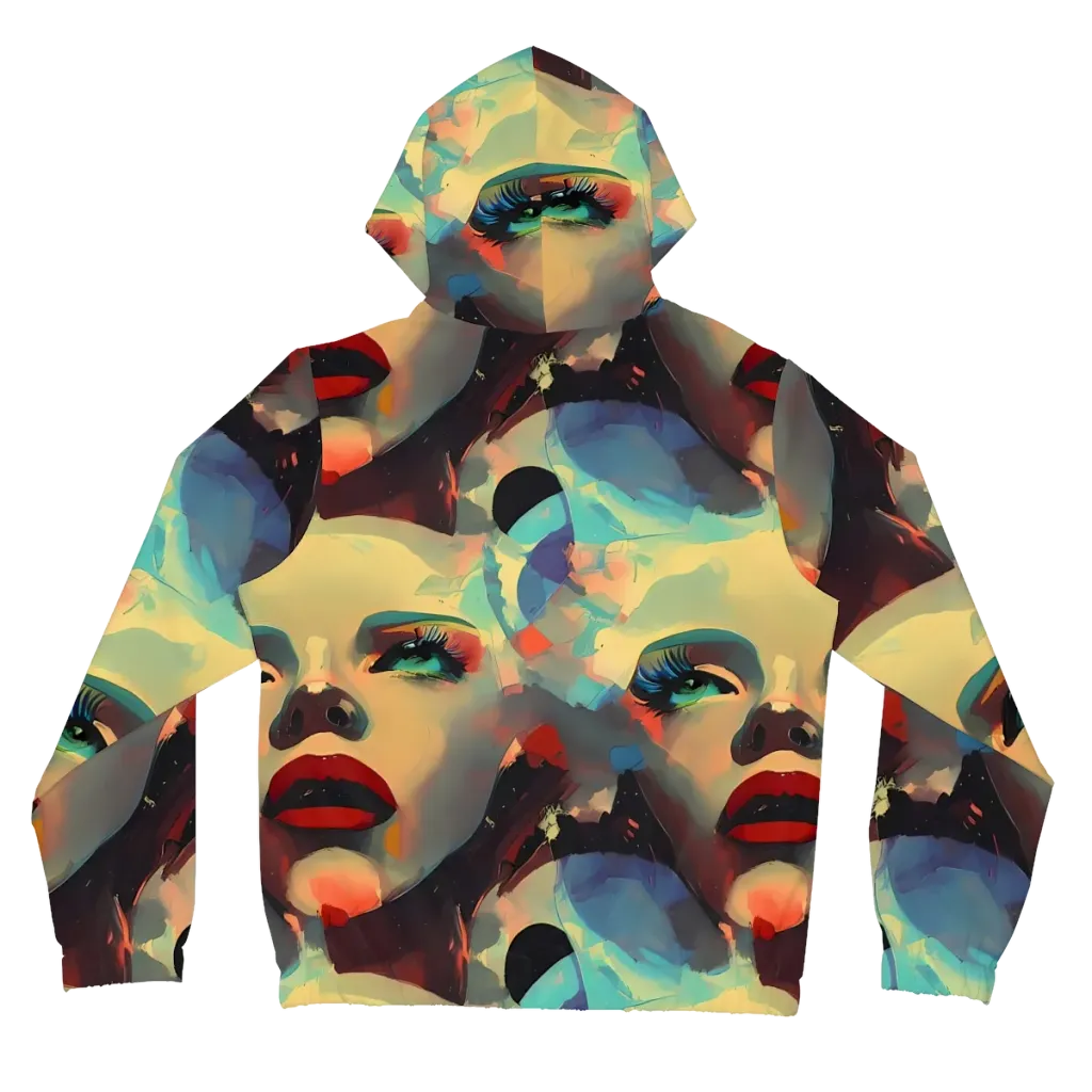 Astral Reflections on Women's Full-Zip Hoodie — Back