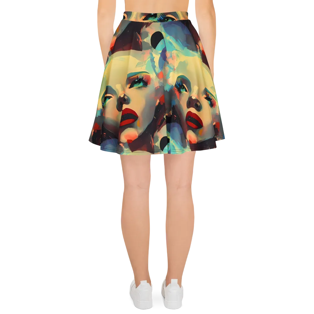 Astral Reflections on Skater Skirt — Back