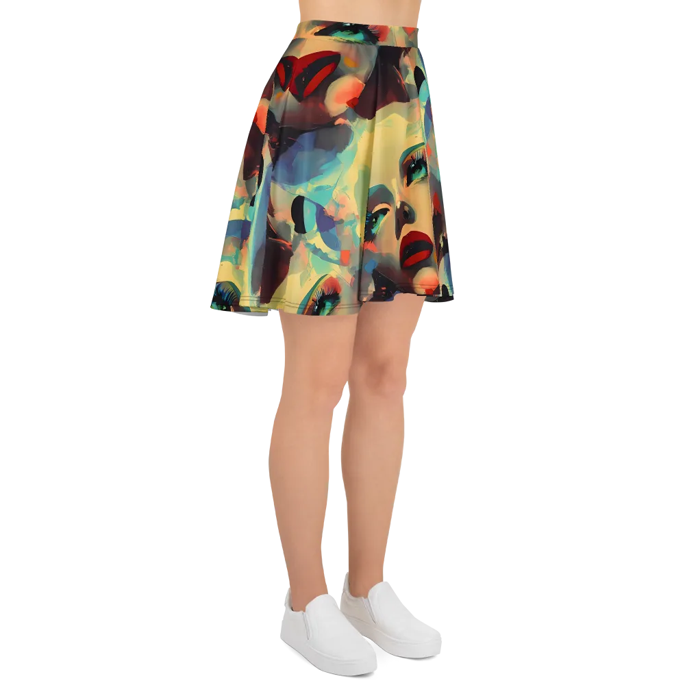 Astral Reflections on Skater Skirt — Right