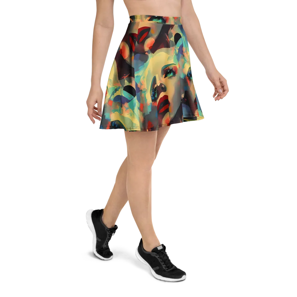 Astral Reflections on Skater Skirt — Right