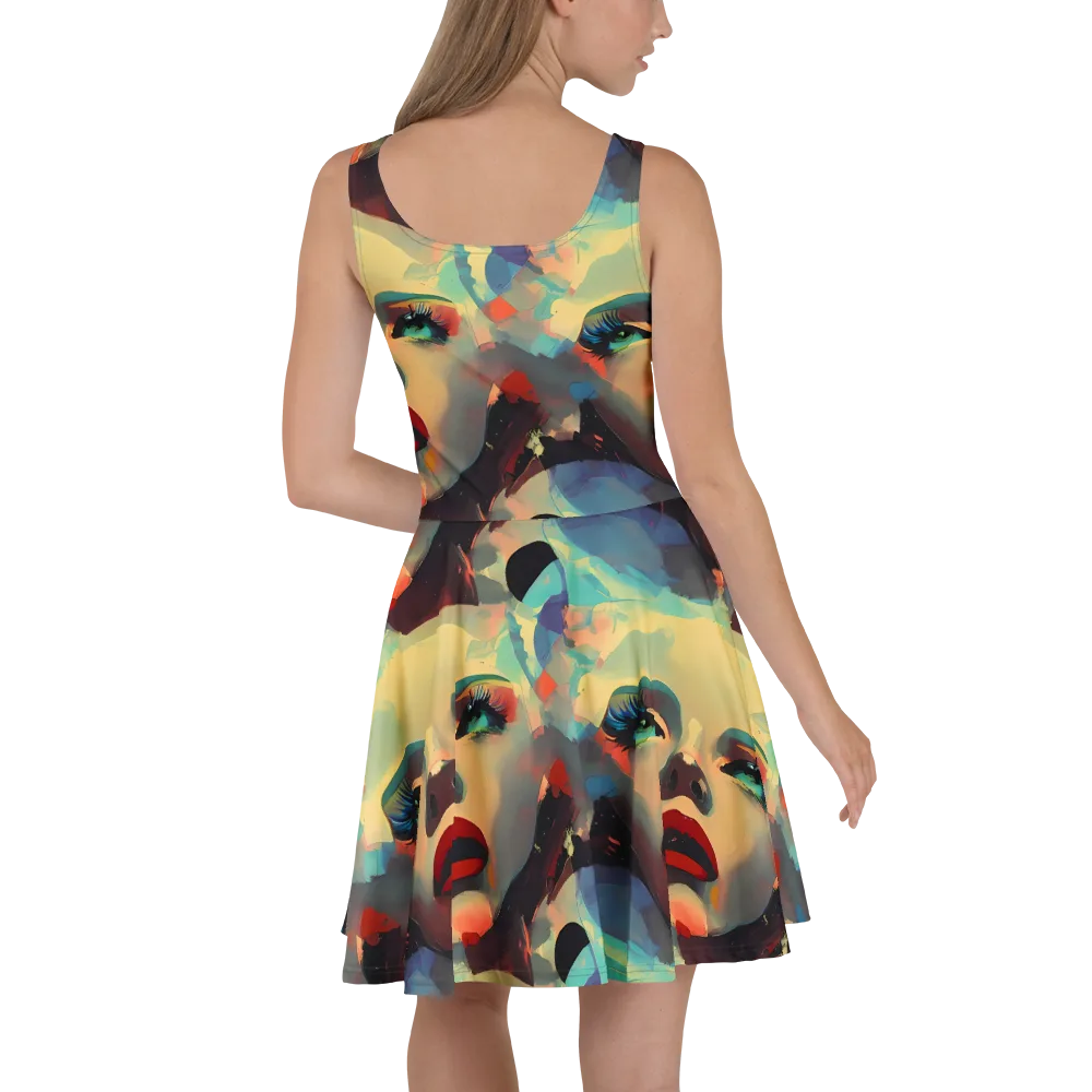 Astral Reflections on Skater Dress — Back