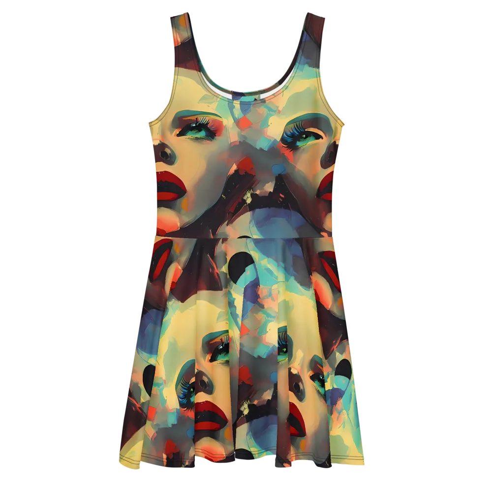 Astral Reflections on Skater Dress — Front