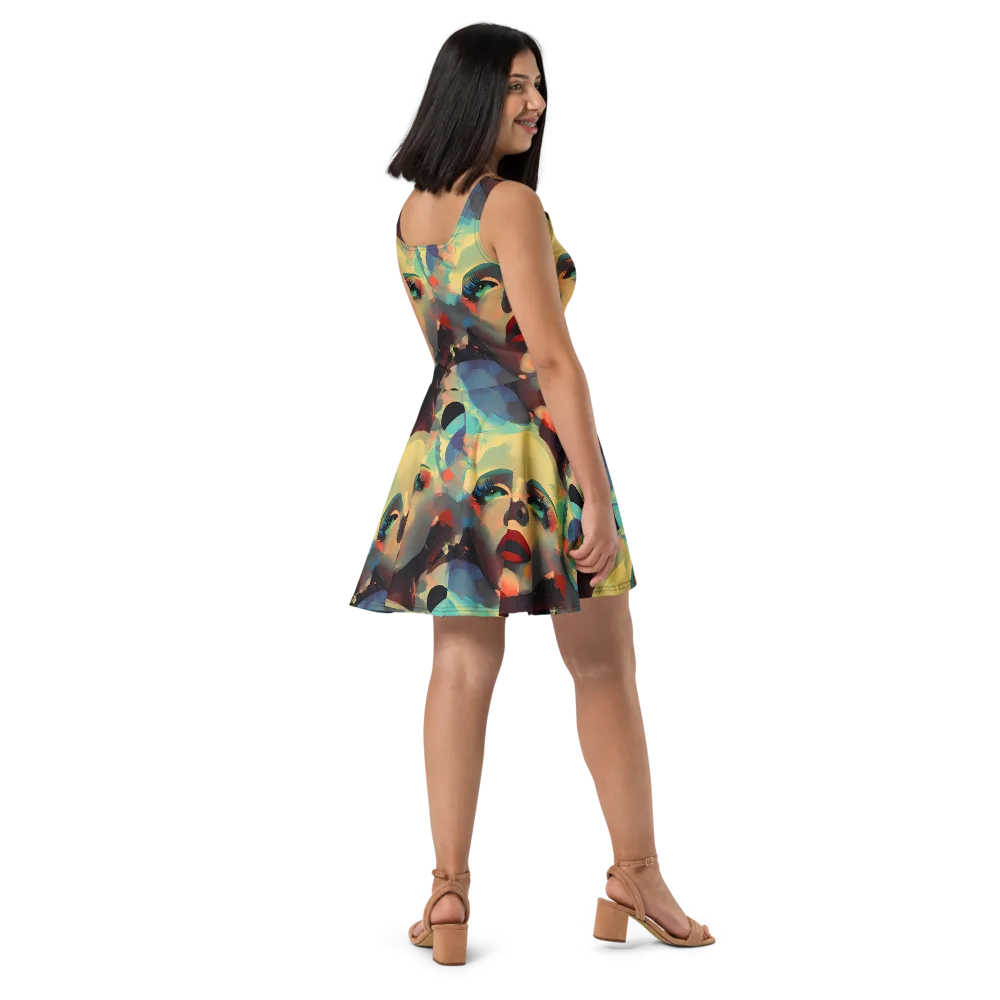 Astral Reflections on Skater Dress — Right