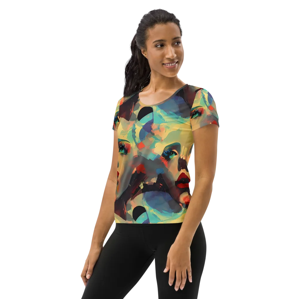 Astral Reflections on Women's Athletic T-Shirt — Left
