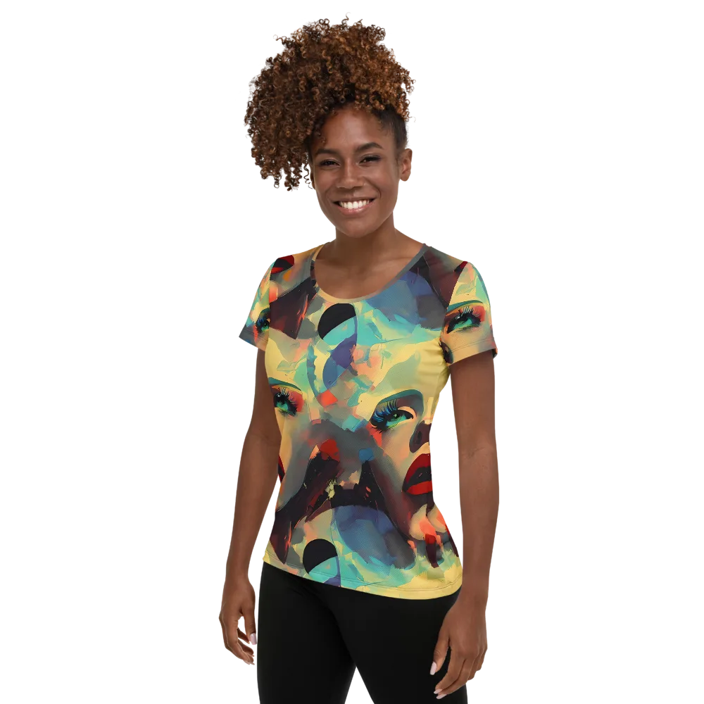 Astral Reflections on Women's Athletic T-Shirt — Left