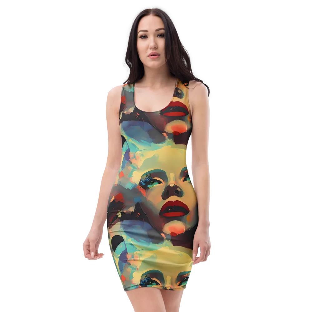 Astral Reflections on Bodycon Dress — Front