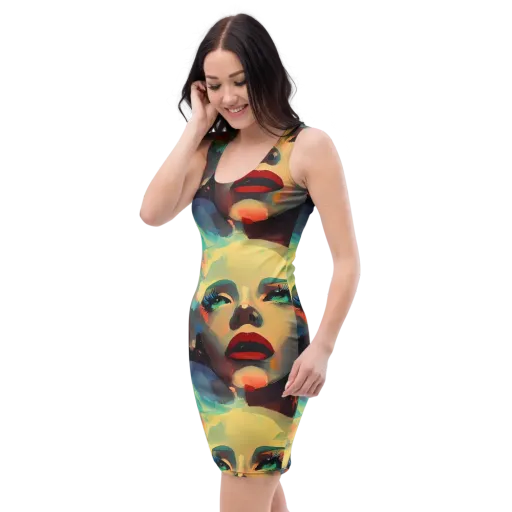 Astral Reflections on a Bodycon Dress