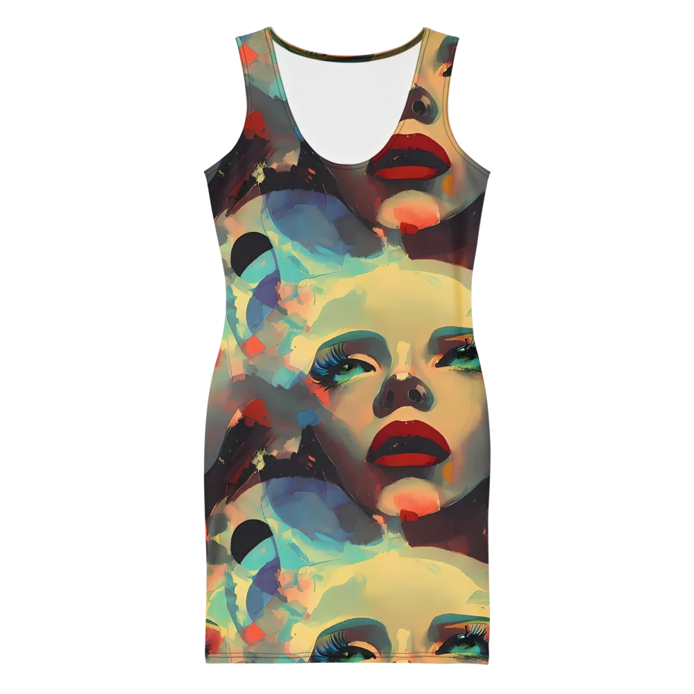 Astral Reflections on Bodycon Dress — Front