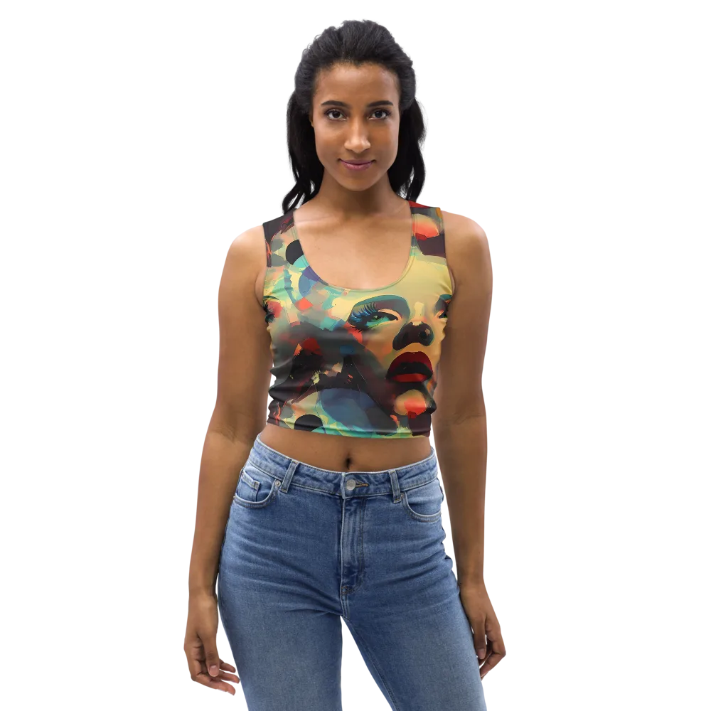 Astral Reflections on Crop Top — Front