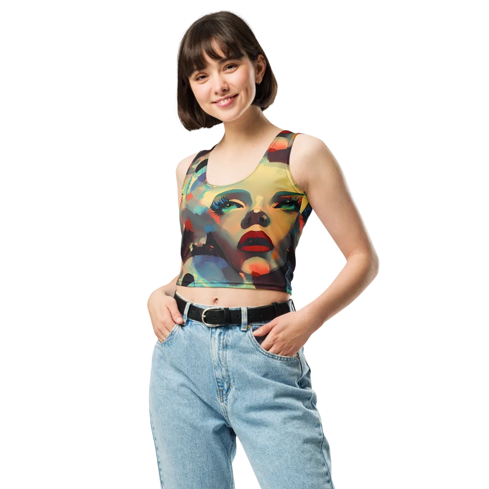 Astral Reflections on Crop Top — Front