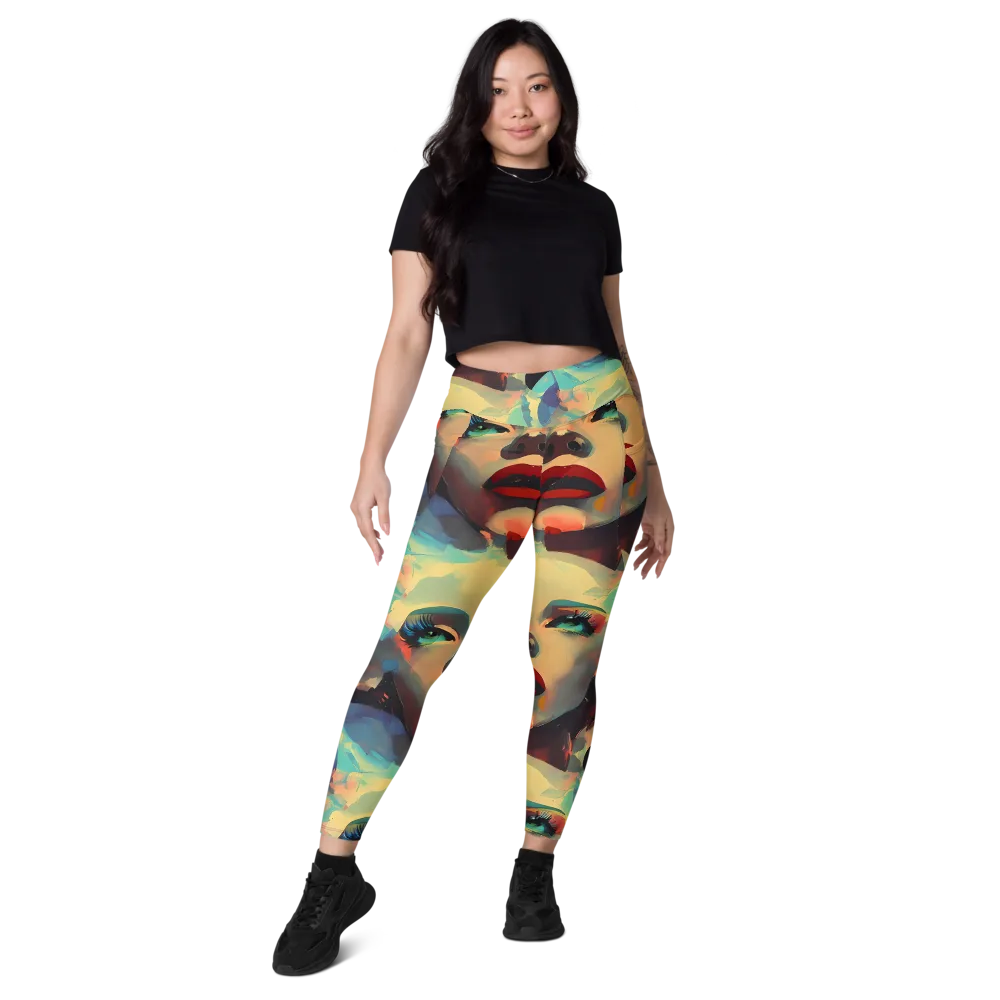 Astral Reflections on Leggings with Pockets — Front
