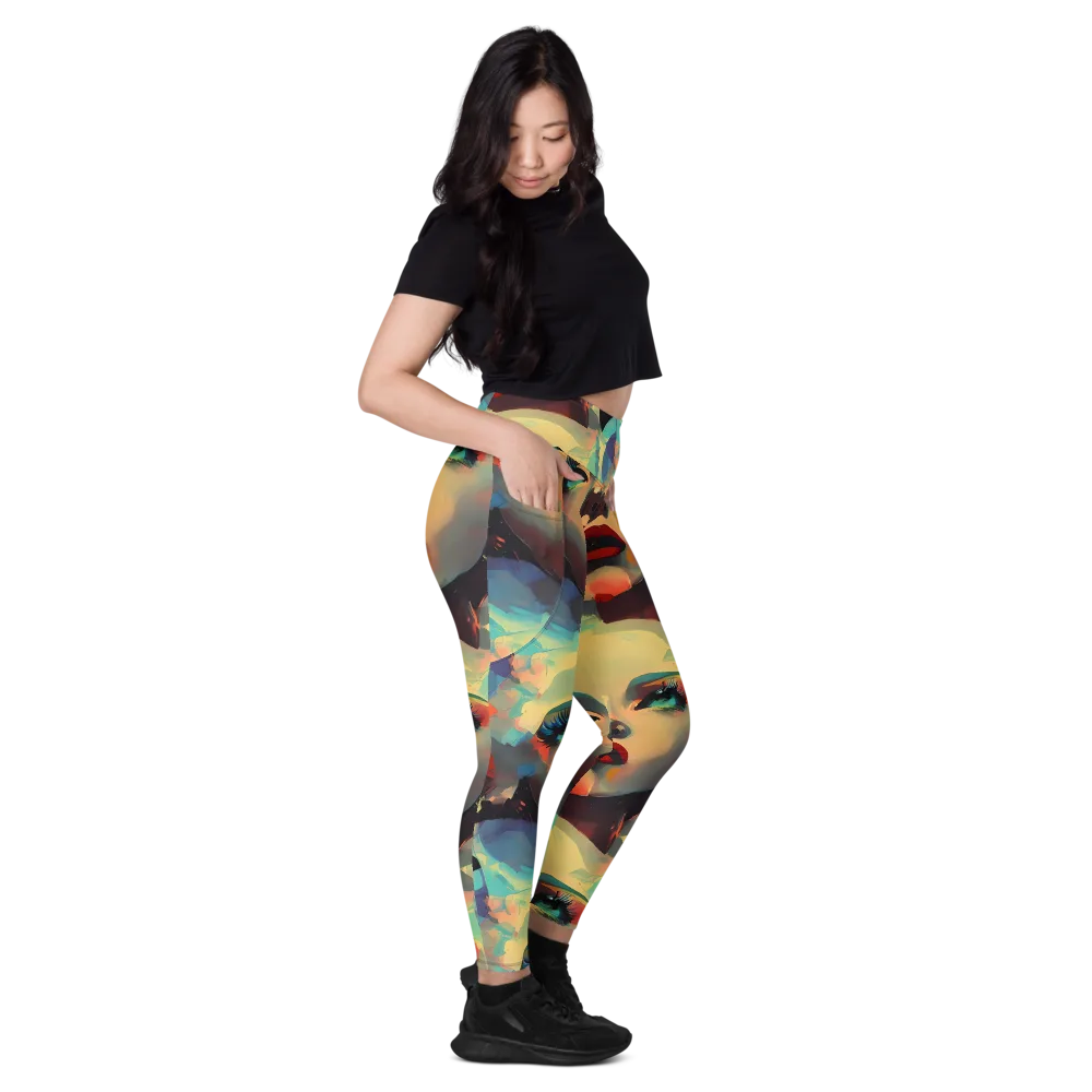 Astral Reflections on Leggings with Pockets — Right