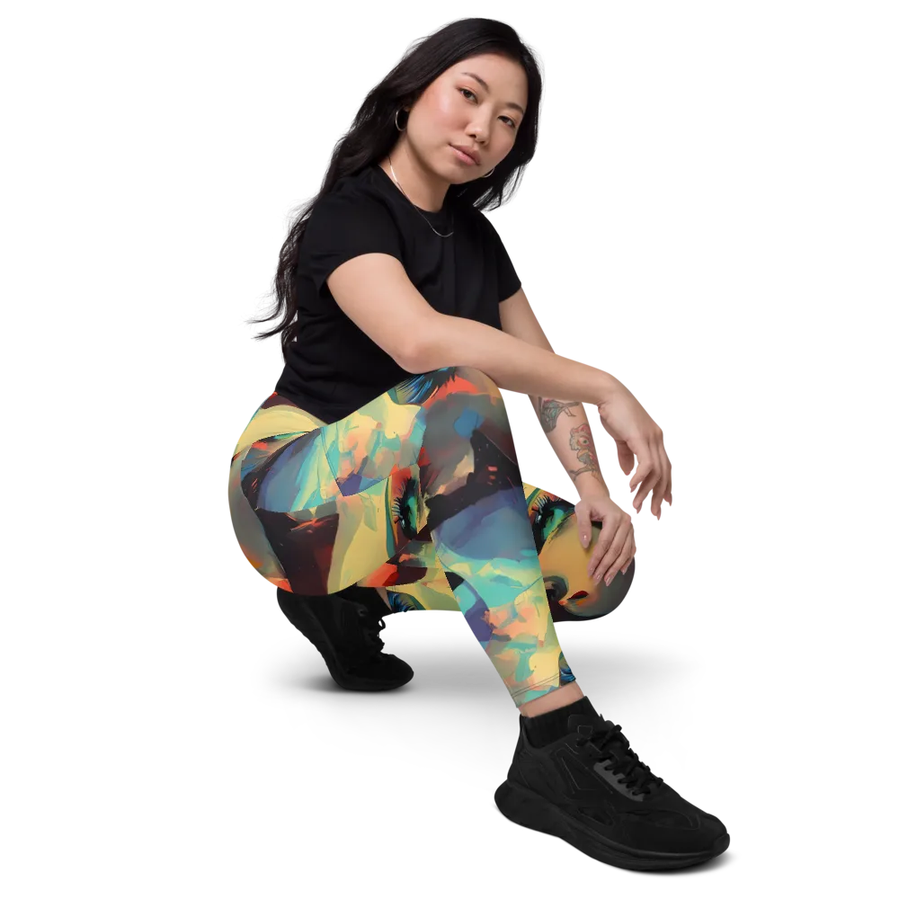 Astral Reflections on Leggings with Pockets — Right Front