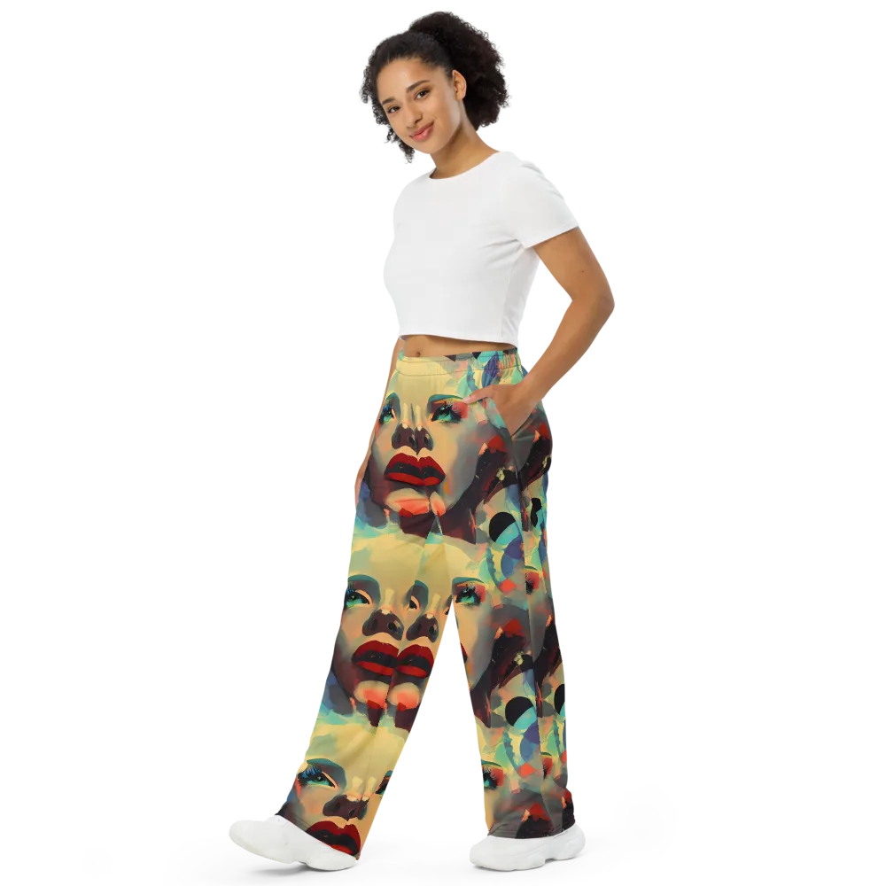 Astral Reflections on Wide-Leg Pants — Left Front