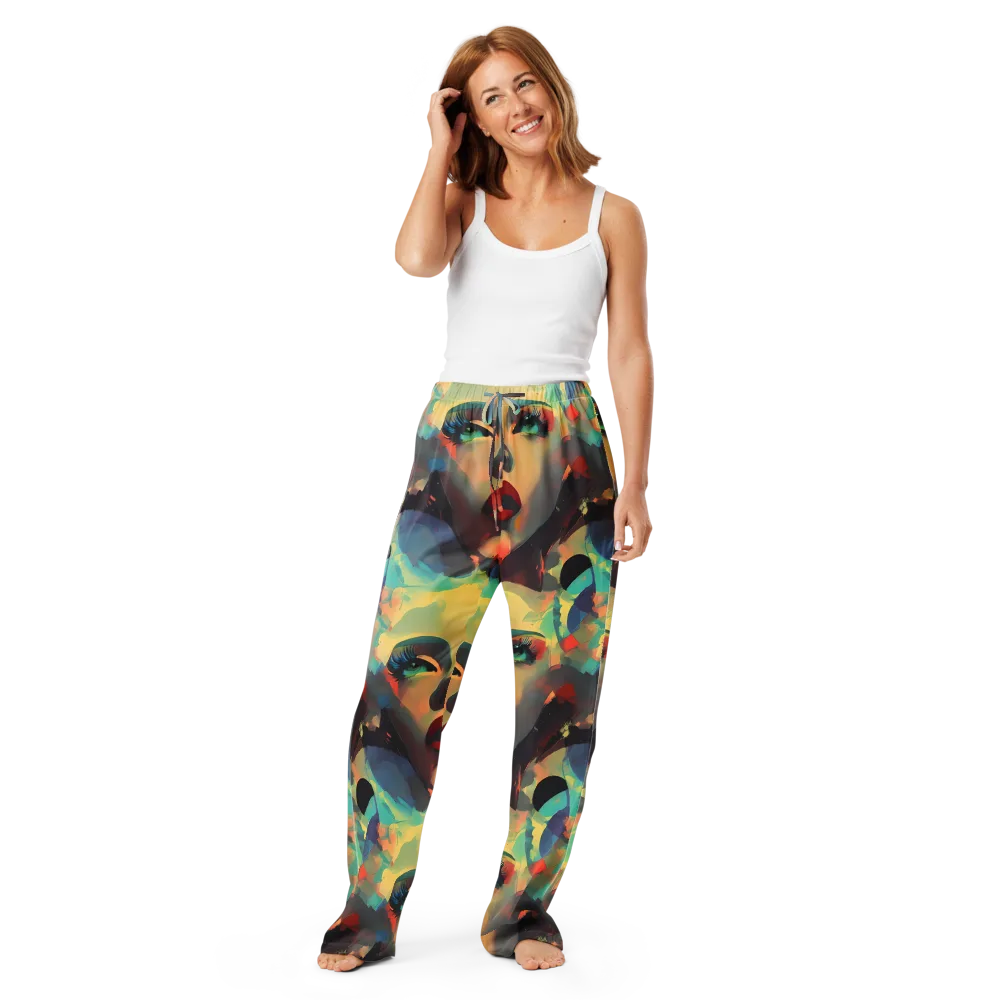 Astral Reflections on Women's Pajama Pants — Front