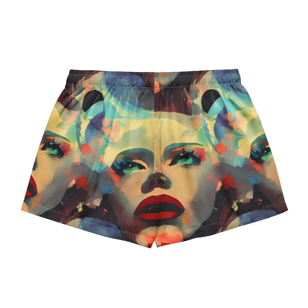 Astral Reflections on Women's Pajama Shorts — Back