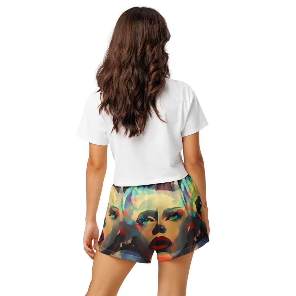Astral Reflections on Women's Pajama Shorts — Back